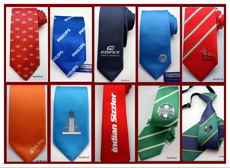 Krawaty reklamowe połysk