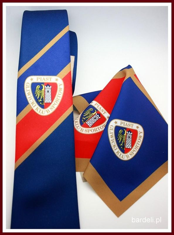 niebiesko czerwony krawat
