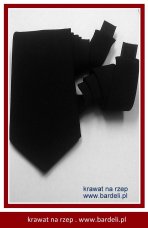 krawat na rzep czarny